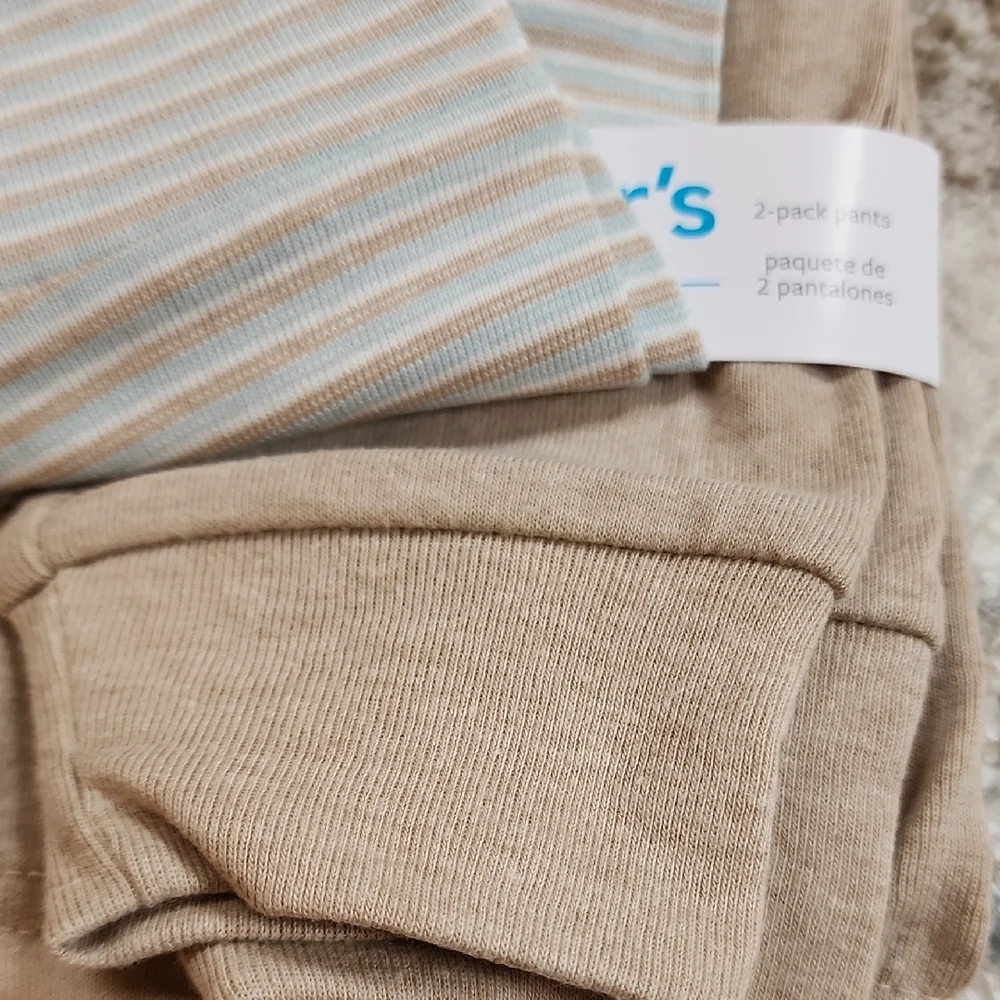 Carter's Just One You Striped and Solid Baby Pants Set